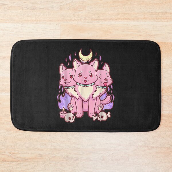 Item preview, Kawaii Pastel Goth Cute Creepy 3 Headed Dog designed and sold by selmacarolg.
