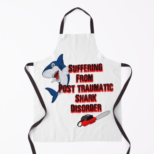 Item preview, SUFFERING FROM POST TRAUMATIC SHARK DISORDER - FUNNY SHARK ATTACK DESIGN designed and sold by Iskybibblle.