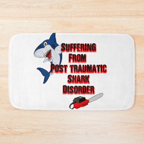Item preview, SUFFERING FROM POST TRAUMATIC SHARK DISORDER - FUNNY SHARK ATTACK DESIGN  designed and sold by Iskybibblle.
