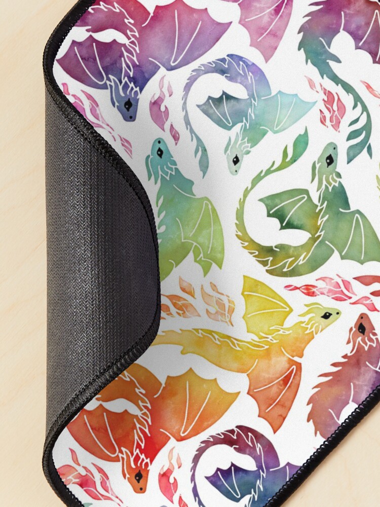 Alternate view of Dragon fire rainbow Mouse Pad