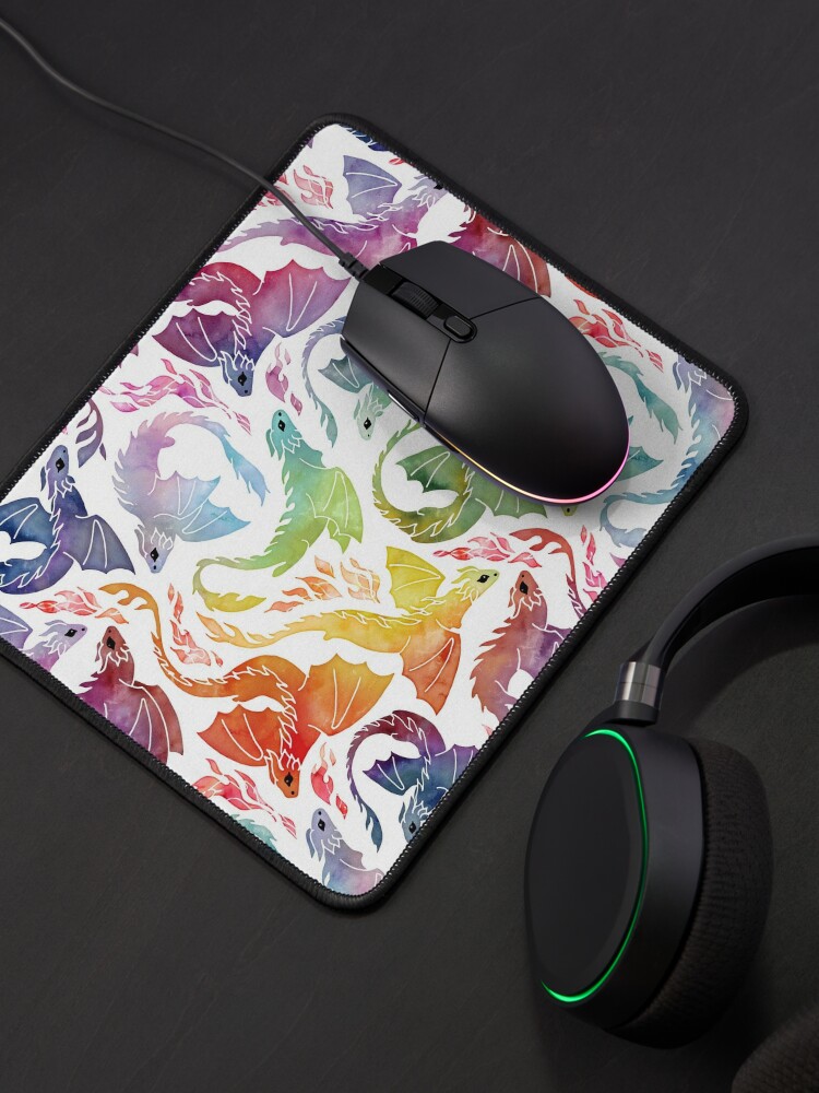 Alternate view of Dragon fire rainbow Mouse Pad