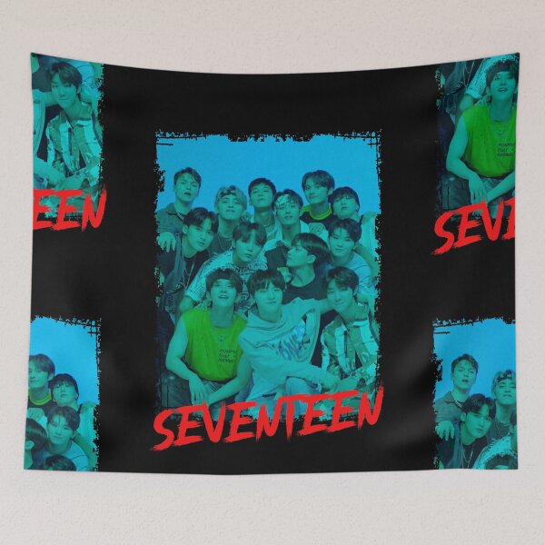 Item preview, Seventeen Kpop Group Members Blue Korean Kpop RGB Color Design designed and sold by Piosenka Art.