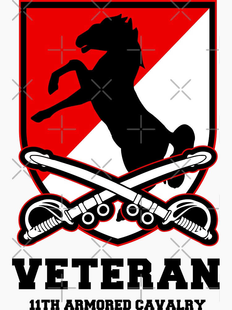 "11th Armored Cavalry VETERAN" Sticker For Sale By Alt36 | Redbubble