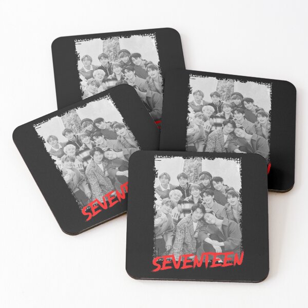 Item preview, Seventeen Kpop Group Members black and white Kpop RGB Color Design designed and sold by Piosenka Art.