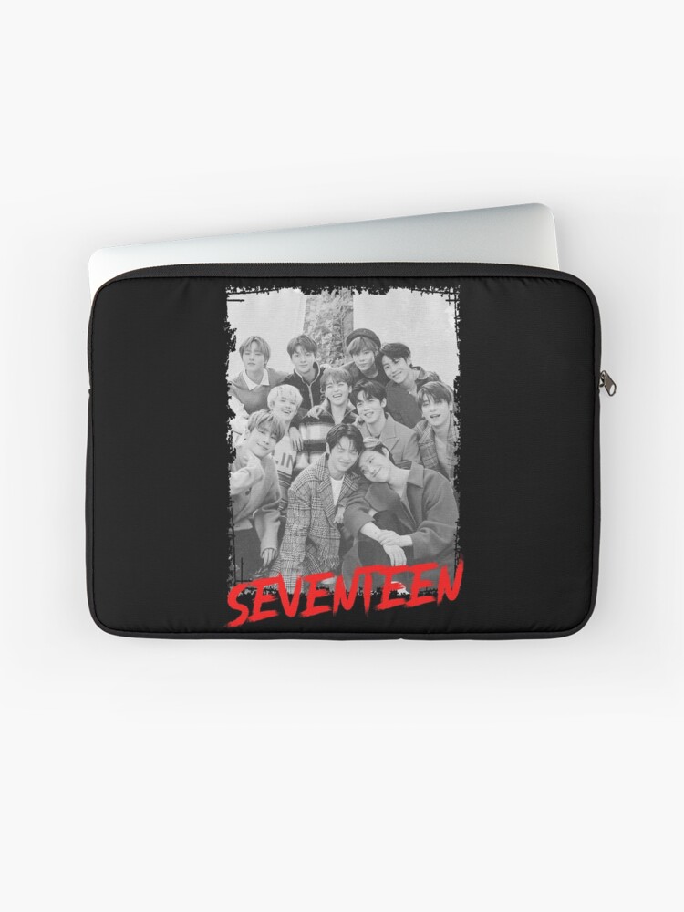 K-POP+アジア SEVENTEEN - SEVENTEEN Collage Laptop Case Seventeen Kpop Group Members black and white Kpop RGB Color