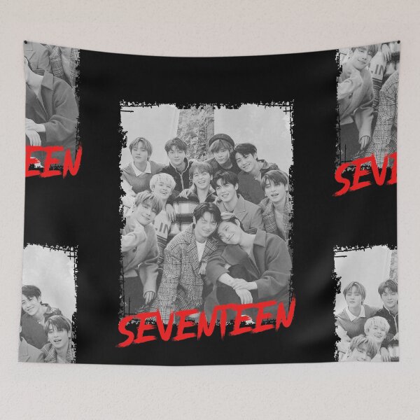 Item preview, Seventeen Kpop Group Members black and white Kpop RGB Color Design designed and sold by Piosenka Art.