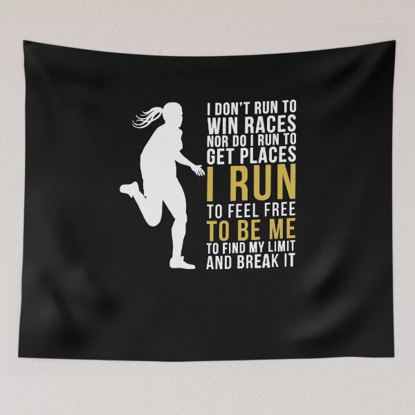 Item preview, I Don't Run To Win Races (female version) designed and sold by clickmostro.