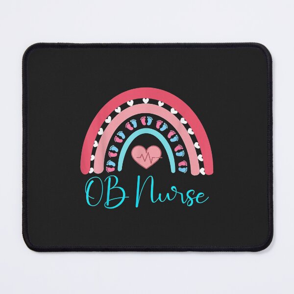 Item preview, OB Nurse Rainbow Heart Baby Labor Delivery Obstetrics GYN designed and sold by selmacarolg.