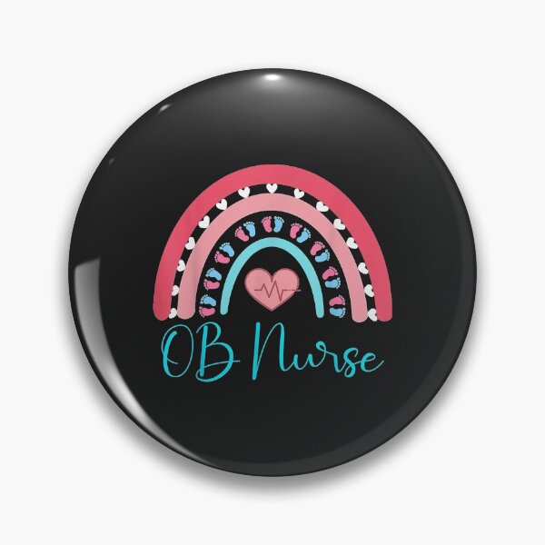 Item preview, OB Nurse Rainbow Heart Baby Labor Delivery Obstetrics GYN designed and sold by selmacarolg.