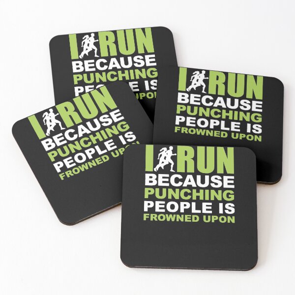 Item preview, I Run Beause Punching People Is Frowned Upon designed and sold by clickmostro.