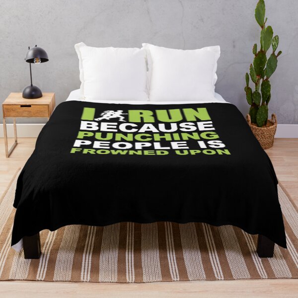 Item preview, I Run Beause Punching People Is Frowned Upon designed and sold by clickmostro.
