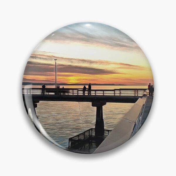 Item preview, Edmonds Washington Pier at Sunset designed and sold by SeaChangeDesign.