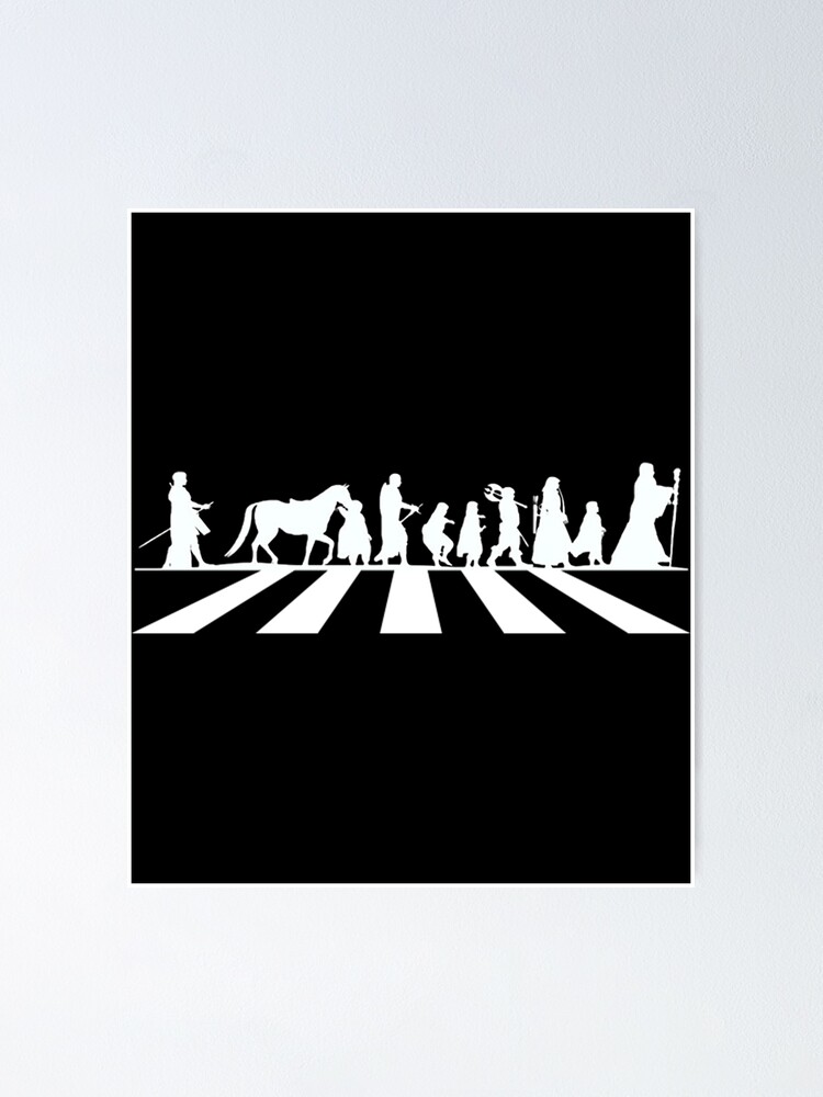 Fellowship Of The Ring Abbey Road Poster For Sale By Mitucartoon