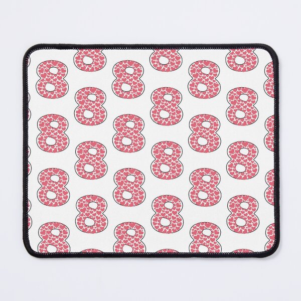 Item preview, Number 8 filled with pink hearts designed and sold by Rhu Creations.