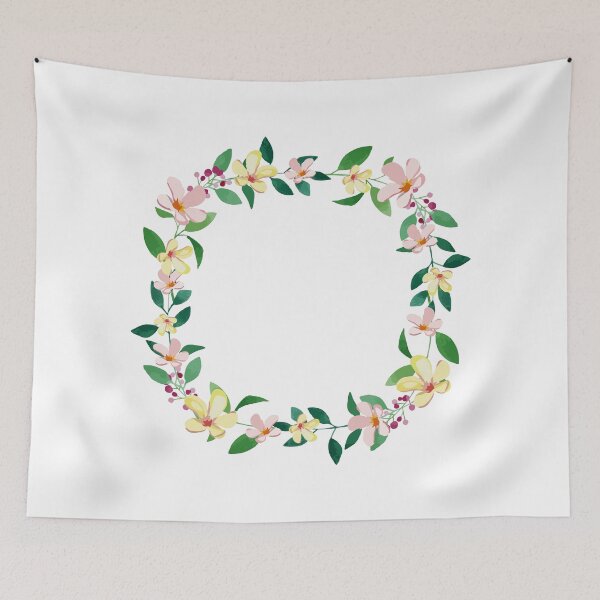 Item preview, Watercolor Botanical Flowers Wreath designed and sold by monodesigns.