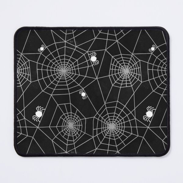 Halloween spider webs black Mouse Pad