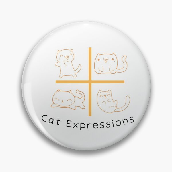 Item preview, 4 Cat Expressions On Yellow Color designed and sold by kucingmaikan.