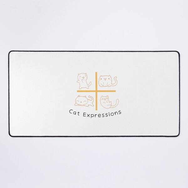 Item preview, 4 Cat Expressions On Yellow Color designed and sold by kucingmaikan.