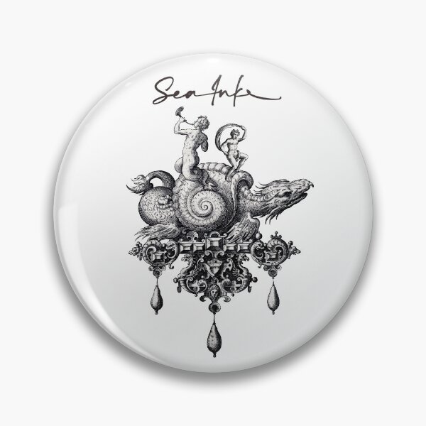 Item preview, A Sea Monster in a Shell Carrying a Triton, a Dog and a Woman with a Sail designed and sold by SeaInk.