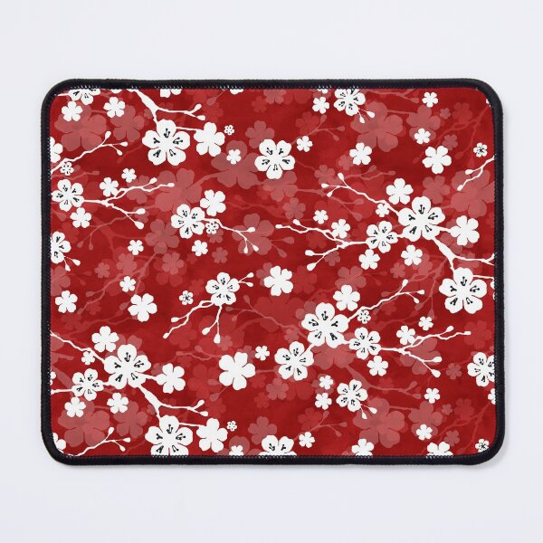 Item preview, Red and white cherry blossom pattern designed and sold by adenaJ.