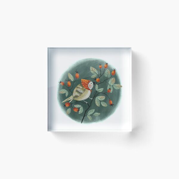 Item preview, Forest Bird With a Rose Hip designed and sold by AnnBelik.