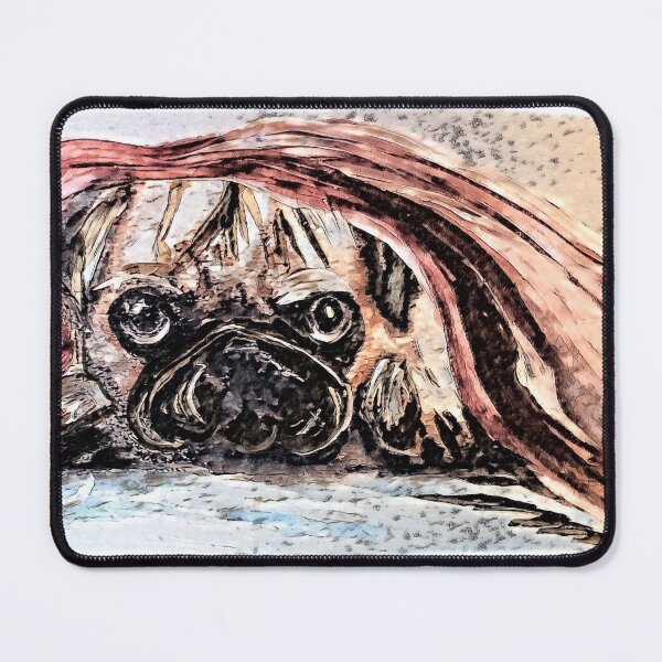 Item preview, Pug Under a Blanket designed and sold by EloiseArt.