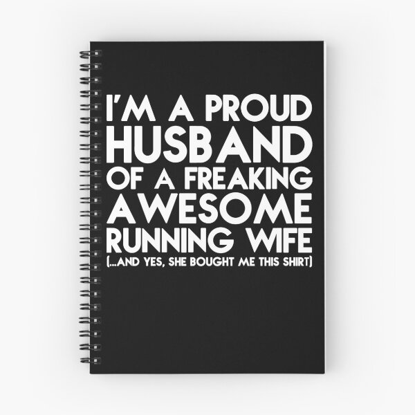 Item preview, I'm A Proud Husband of A Freaking Awesome Running Wife designed and sold by clickmostro.