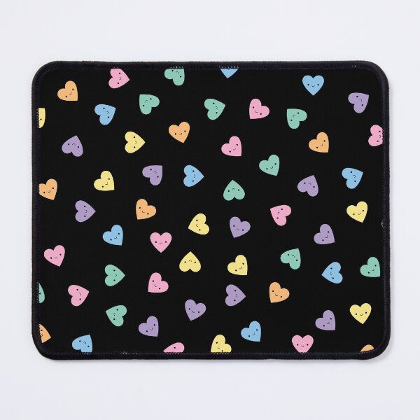 Kawaii Pastel Goth Candy Hearts Mouse Pad
