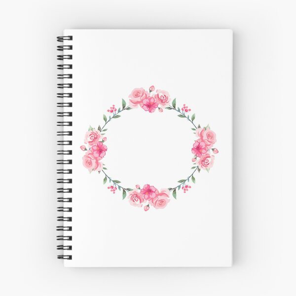 Item preview, Watercolor Pink Rose Flowers Wreath designed and sold by monodesigns.