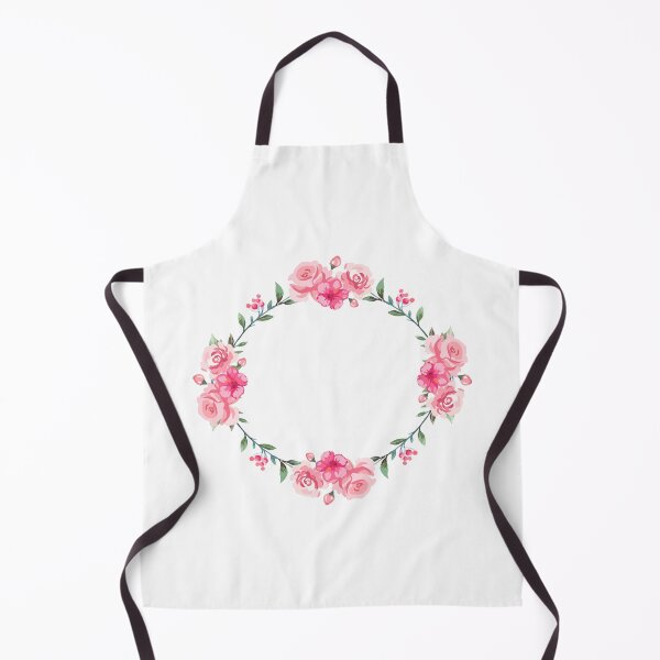 Item preview, Watercolor Pink Rose Flowers Wreath designed and sold by monodesigns.