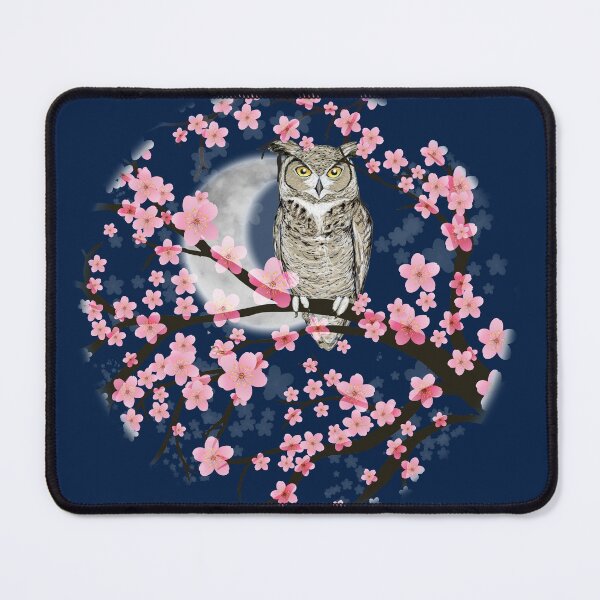 Item preview, Great horned owl in a blossom tree designed and sold by Bwiselizzy.