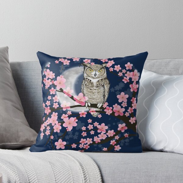 Item preview,  Great horned owl in a blossom tree designed and sold by Bwiselizzy.