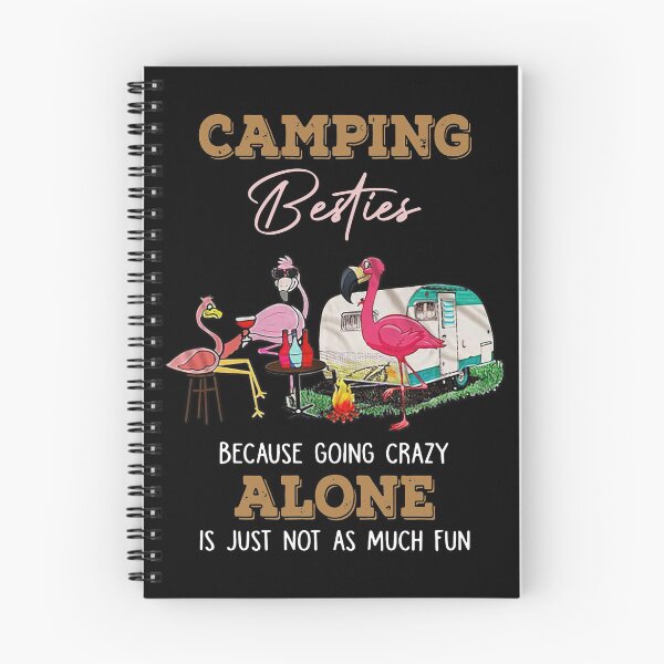 Item preview, Flamingo Camping Besties Because Going Crazy Alone designed and sold by Youngstyle.