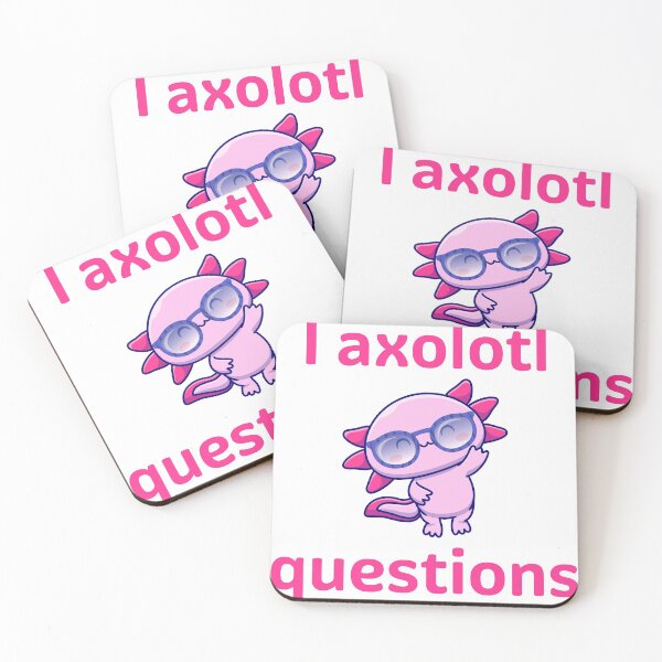 Item preview, I axolotl questions | Cute axolotl wearing sunglasses designed and sold by Merch Extreme.
