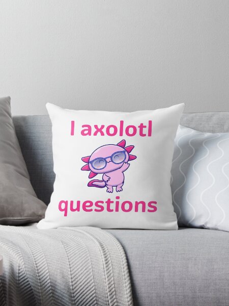 Vista previa del artículo con la obra «Yo preguntas axolotl | Lindo axolotl con gafas de sol», diseñado y vendido por Merch Extreme.