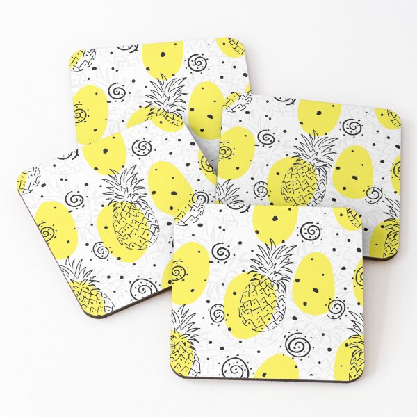 Item preview, Pineaple doodle yellow summer pattern designed and sold by mrhighsky.