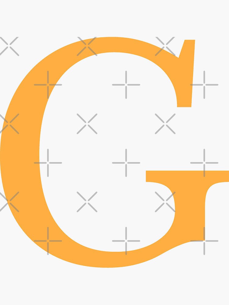 "Letter G - Orange Color" Sticker For Sale By FunStudio | Redbubble