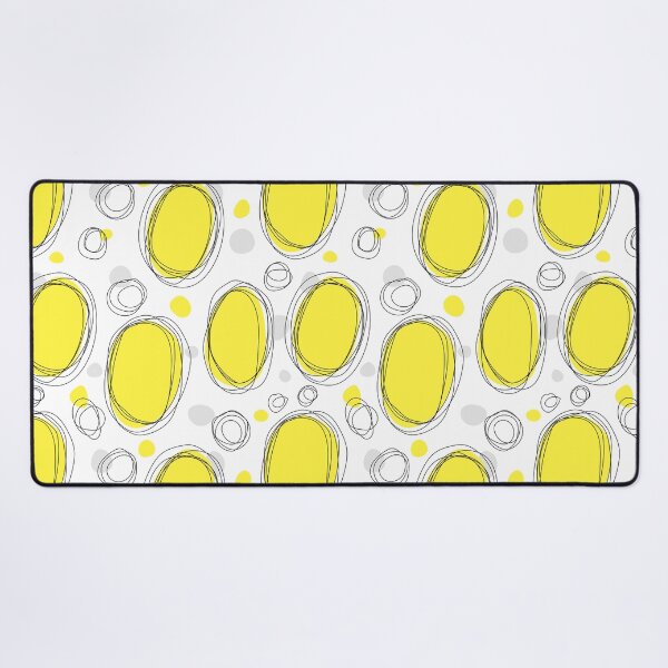 Item preview, Abstract swirls and yellow shapes summer pattern designed and sold by mrhighsky.