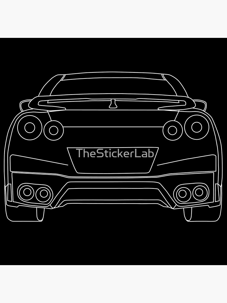 Lámina fotográfica «Nissan R35 GTR Rear Wireframe Design | Camiseta y ...