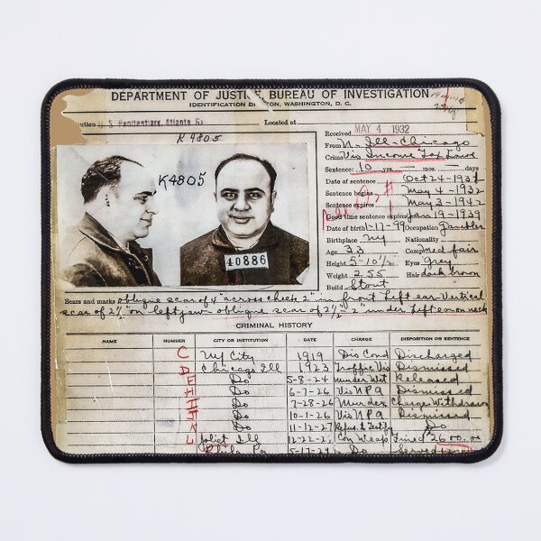Item preview, Al Capone Arrest Record, 1932 designed and sold by Artaxias_Designs.