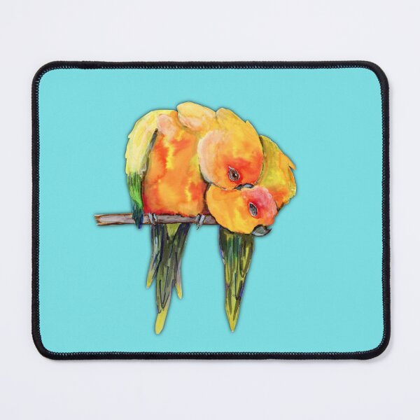 Item preview, Two cuddling sun conures designed and sold by Bwiselizzy.