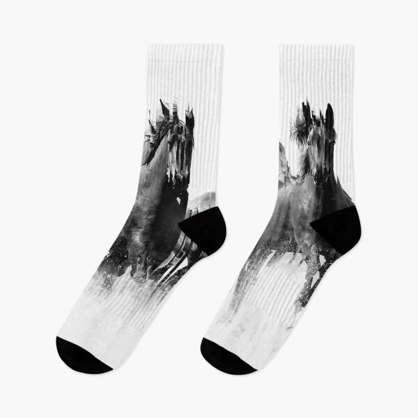 Item preview, Horses Artistic black and white Wall Tapestries Painting Decorative - for horse lovers designed and sold by raidman.
