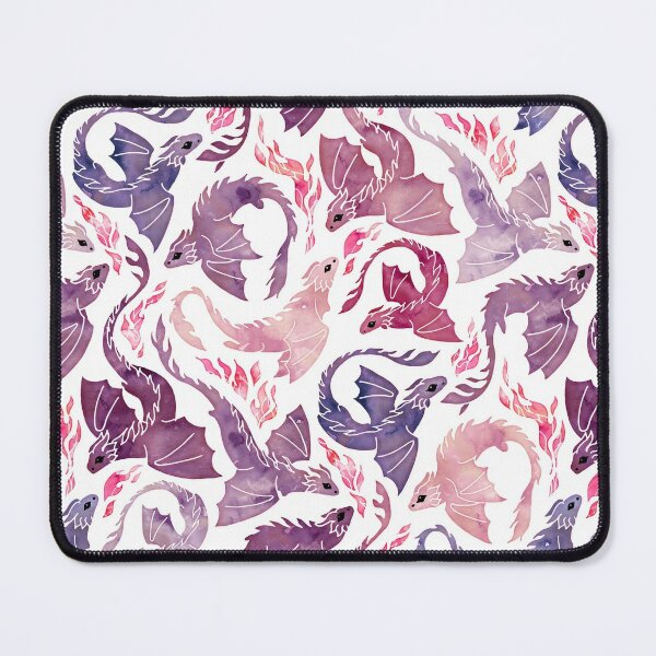 Dragon fire pink & purple Mouse Pad