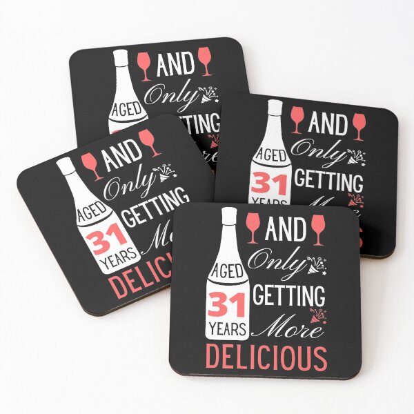 Item preview, 31th birthday gift or greeting for wine lovers only getting more delicious with age designed and sold by yennyz.