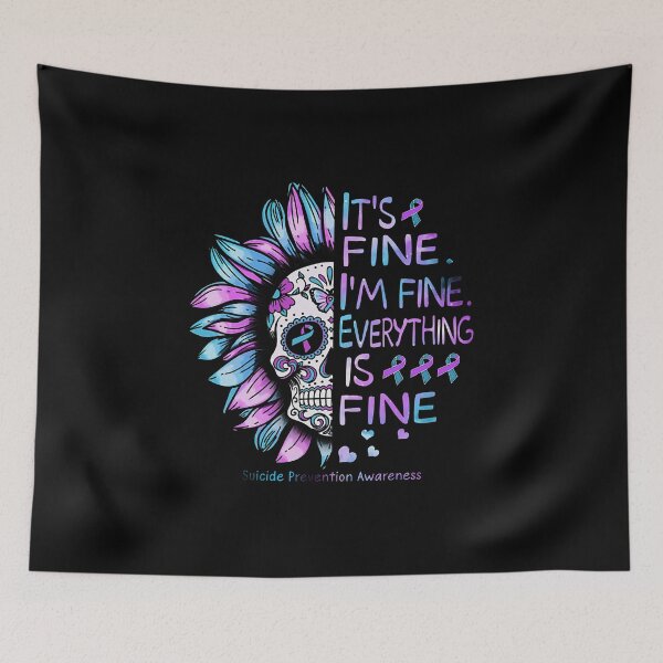 Item preview, Sugar Skull It's Fine I'm Fine Everything's Fine designed and sold by Youngstyle.