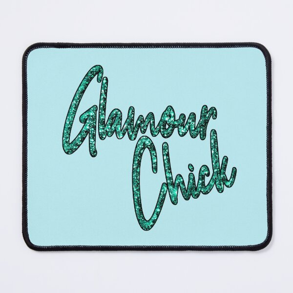 Item preview, Glamor Chick Typography in Turquoise Glitter designed and sold by GlamourChick.