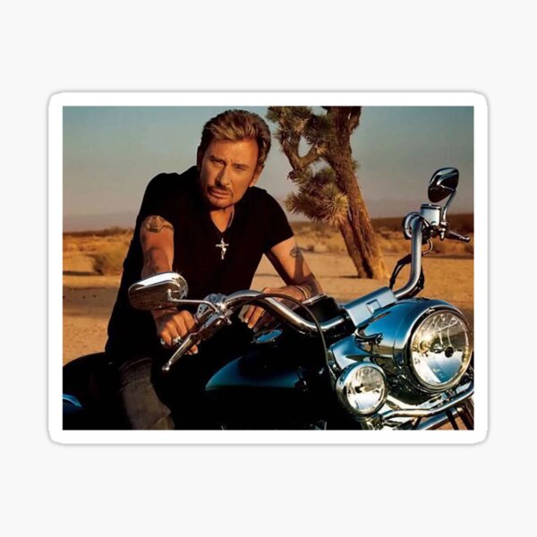 Johnny sur sa moto Sticker