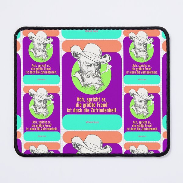 Item preview, Satisfaction, Wilhelm Busch Quote designed and sold by Mauswohn.