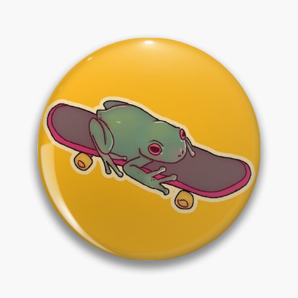 Item preview, frog on skateboard designed and sold by GarbageSalt.
