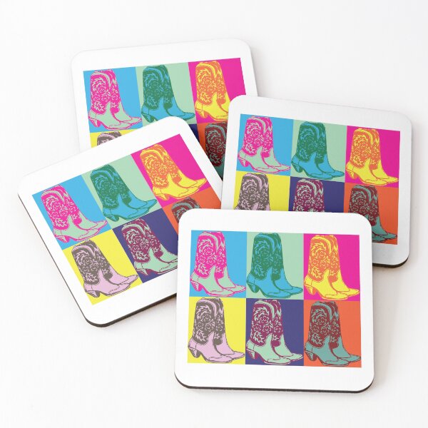 Item preview, Pop Art Colorful Cowboy Western Boots  designed and sold by goodprana3891.